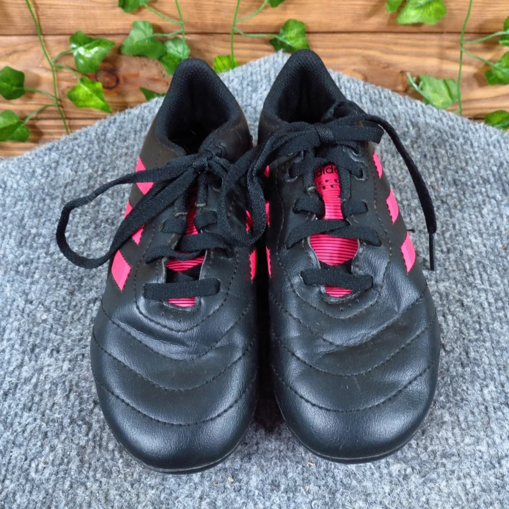 Adidas Goletto VIII FG Girls Size 13 Black Pink Synthetic Soccer‎ Cleats Firm